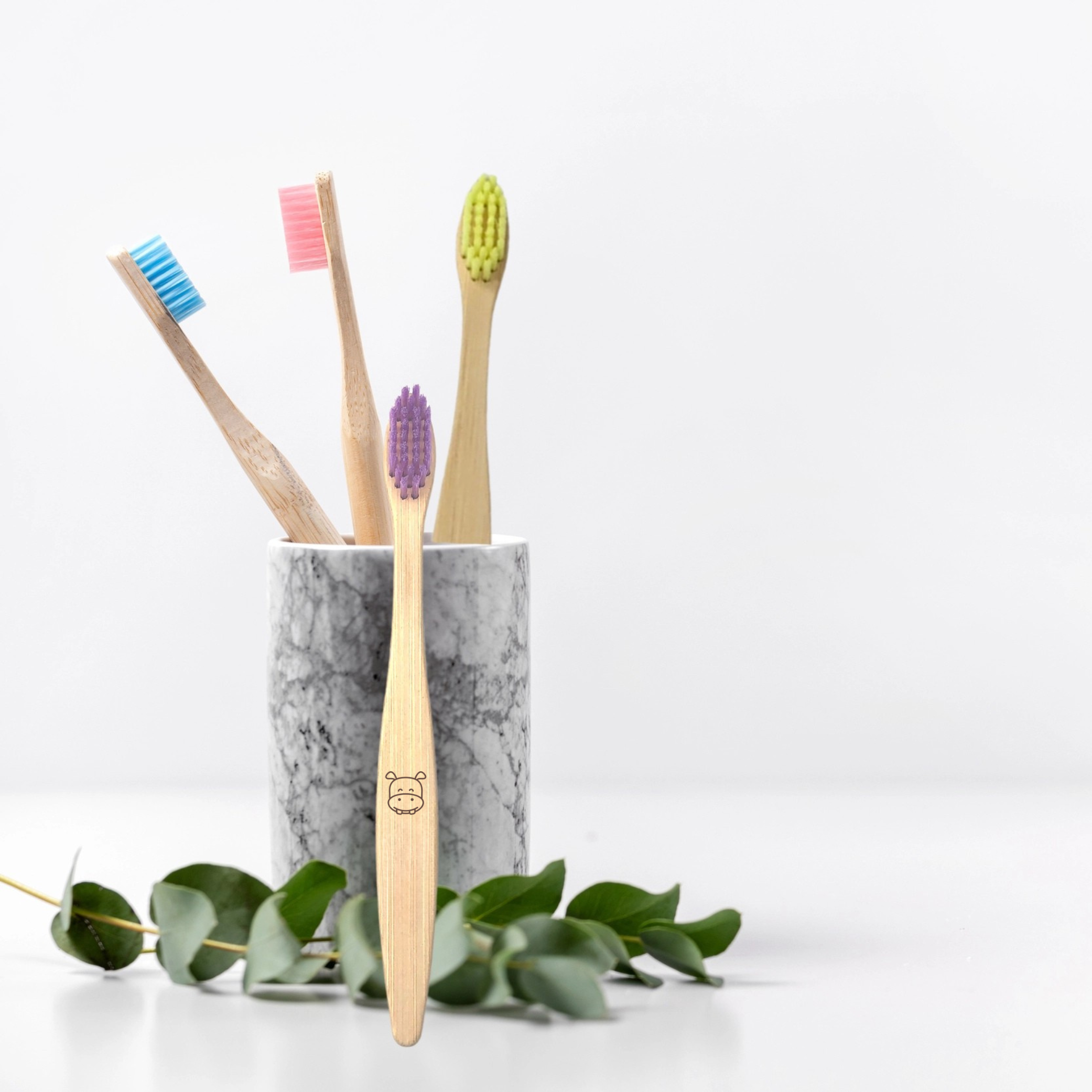 Kids Bamboo Toothbrush (4-Pack Bundle)